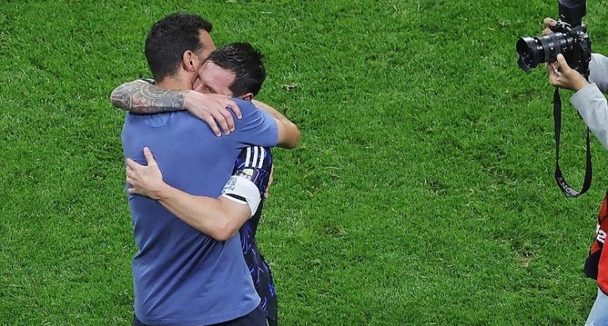 La emoci&oacute;n de Lionel Scaloni tras el pase a la final: 